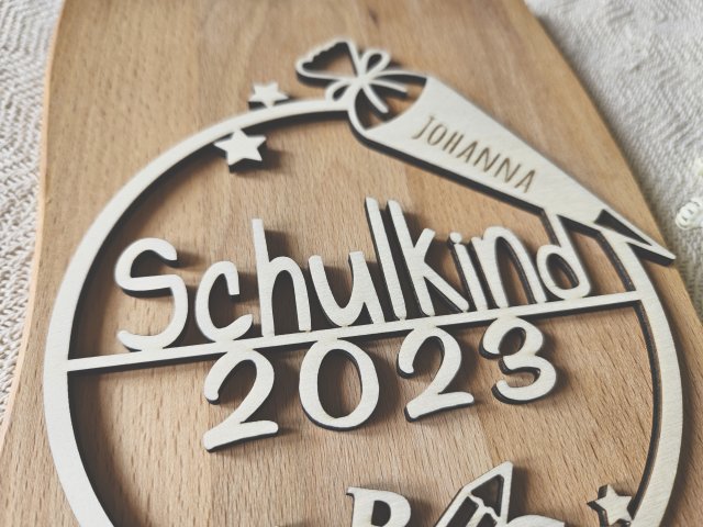 Cake Topper Schriftzug Einschulung Schulkind 5 Personalisiert Aus Holz