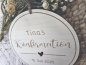 Preview: Holzschild "Konfirmation Tina" mit individueller Gravur aus Holz