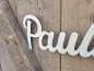 Preview: Namensschild Schriftzug Lasercut "Paulina" aus Holz